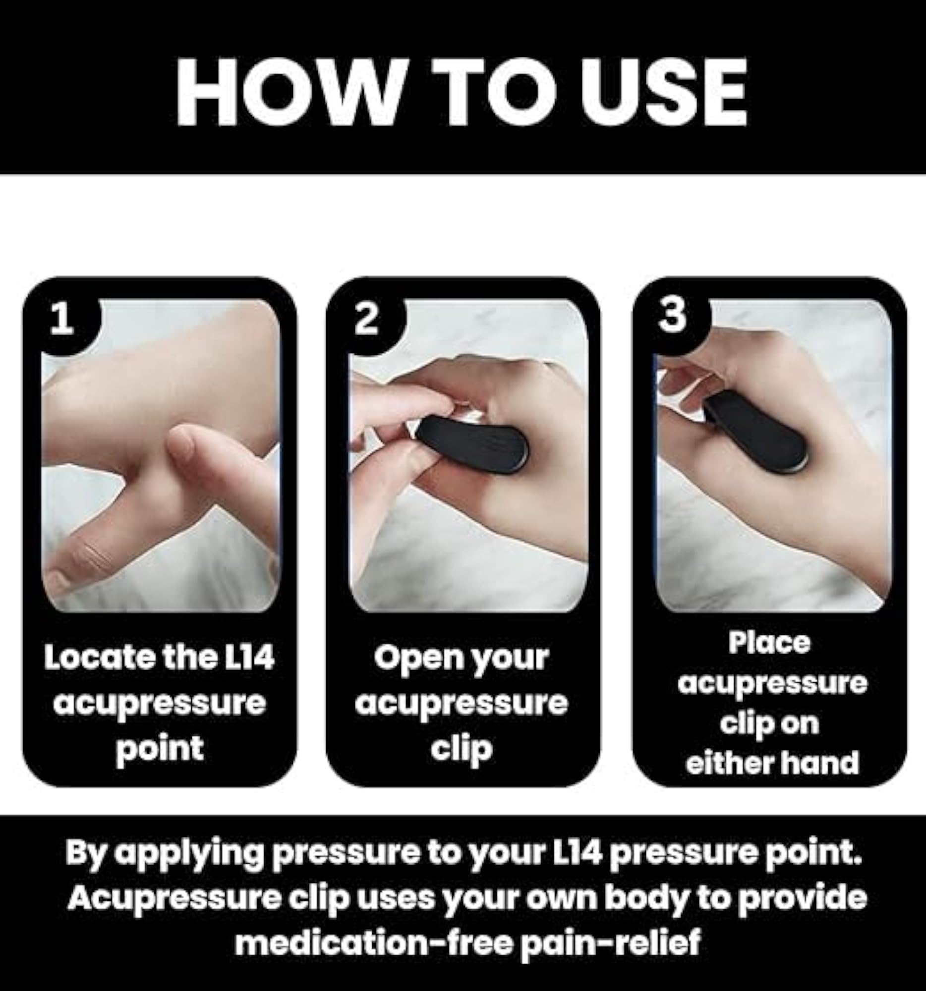 Acupressure Clip for Diabetics, Pack of 2